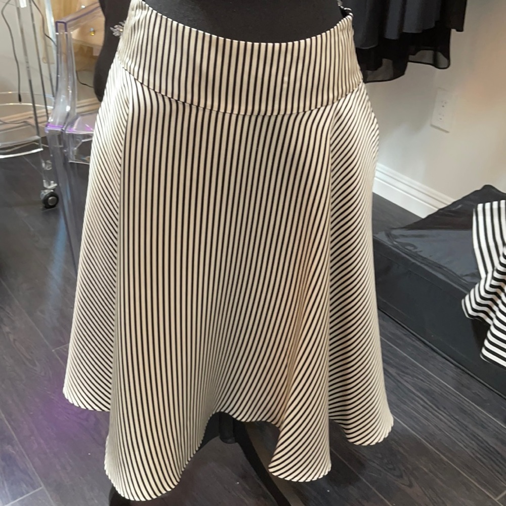Ralph Lauren silk full pinstriped skirt